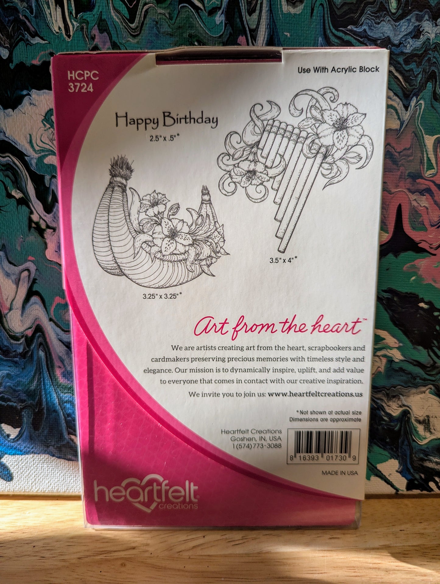 RARE DISCONTINUED Heartfelt sunrise Lily flute cling stamp set for card making, scrapbooking, mixed media, paper crafts