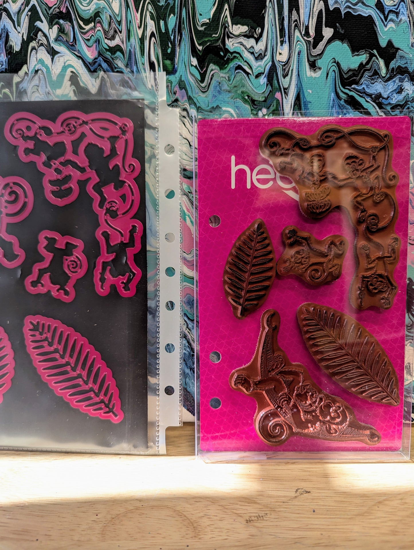 RARE DISCONTINUED Heartfelt Monkeying around cling stamp & die set for card making, scrapbooking, mixed media, paper crafts