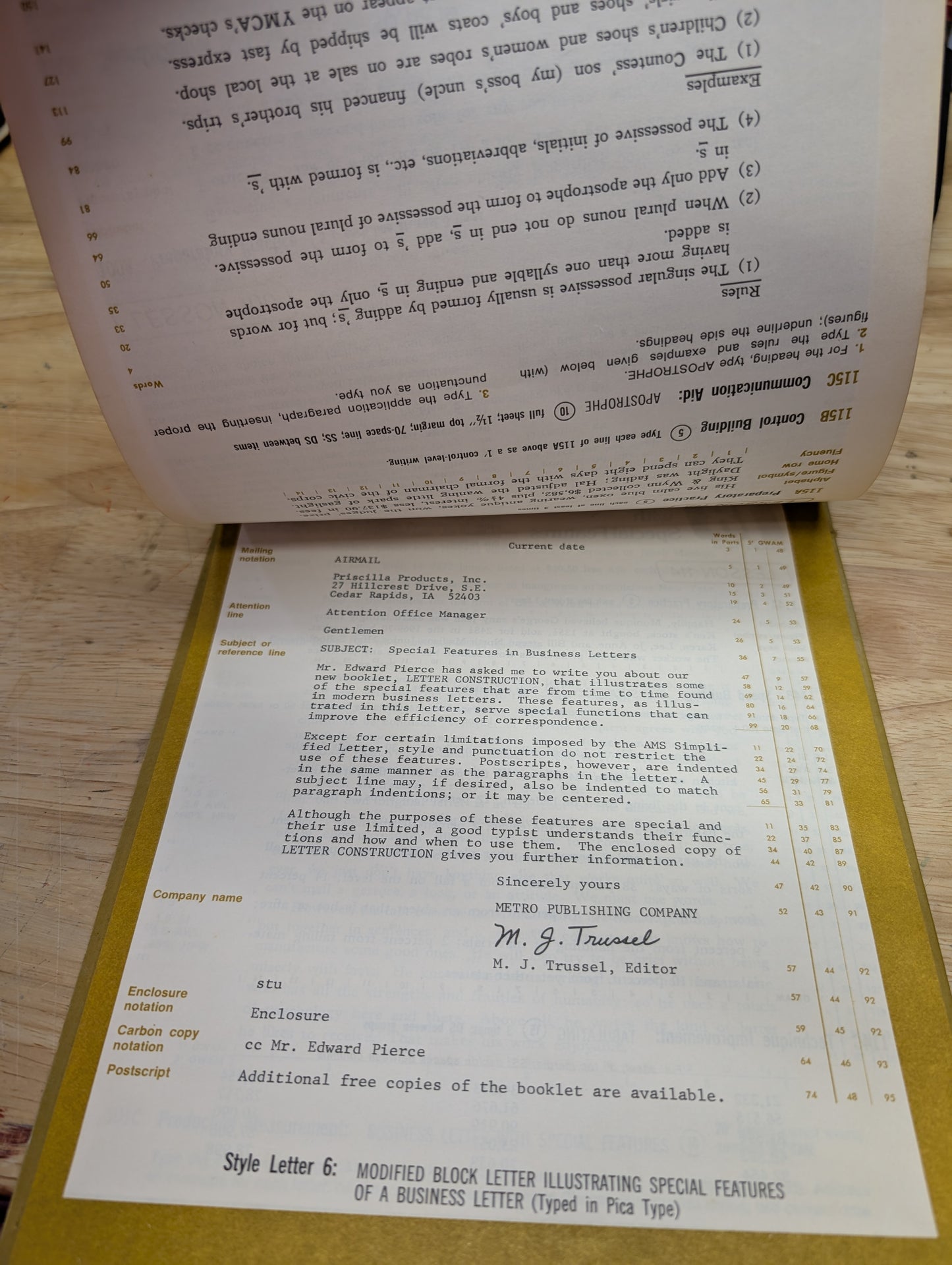 College typewriting 9th edition 1975 great for altered books, junk journals collage glue books masterboards art journaling ephemera
