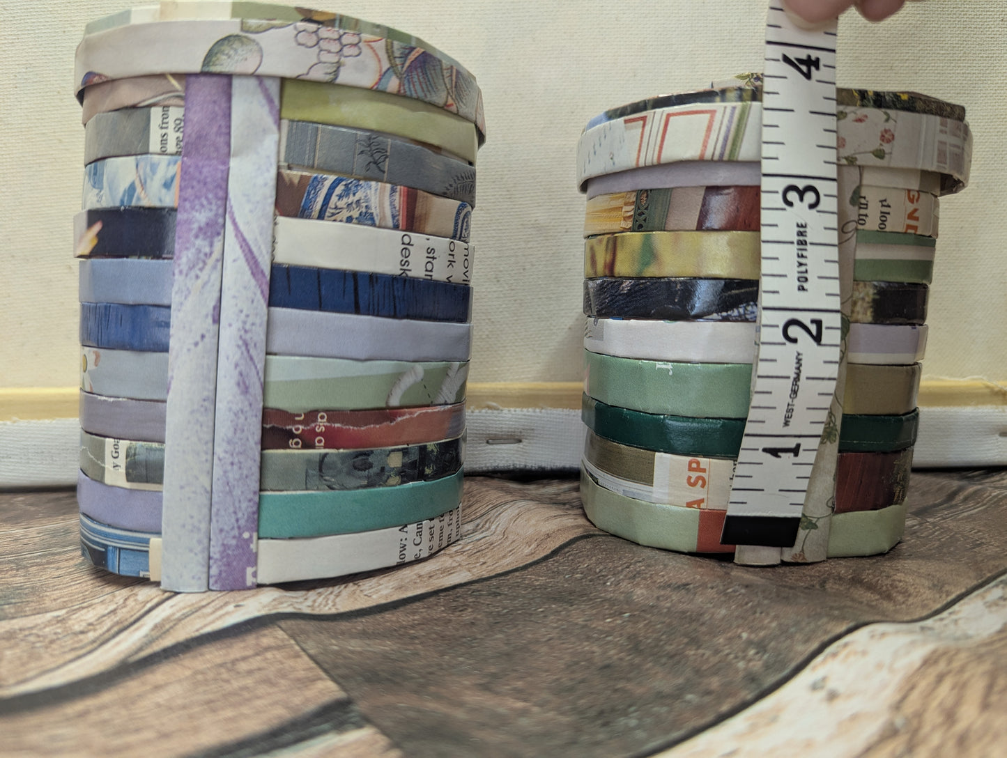 100% Recycled Magazine Trinket Boxes (Large Green/Large Blue) - Perfect gift!