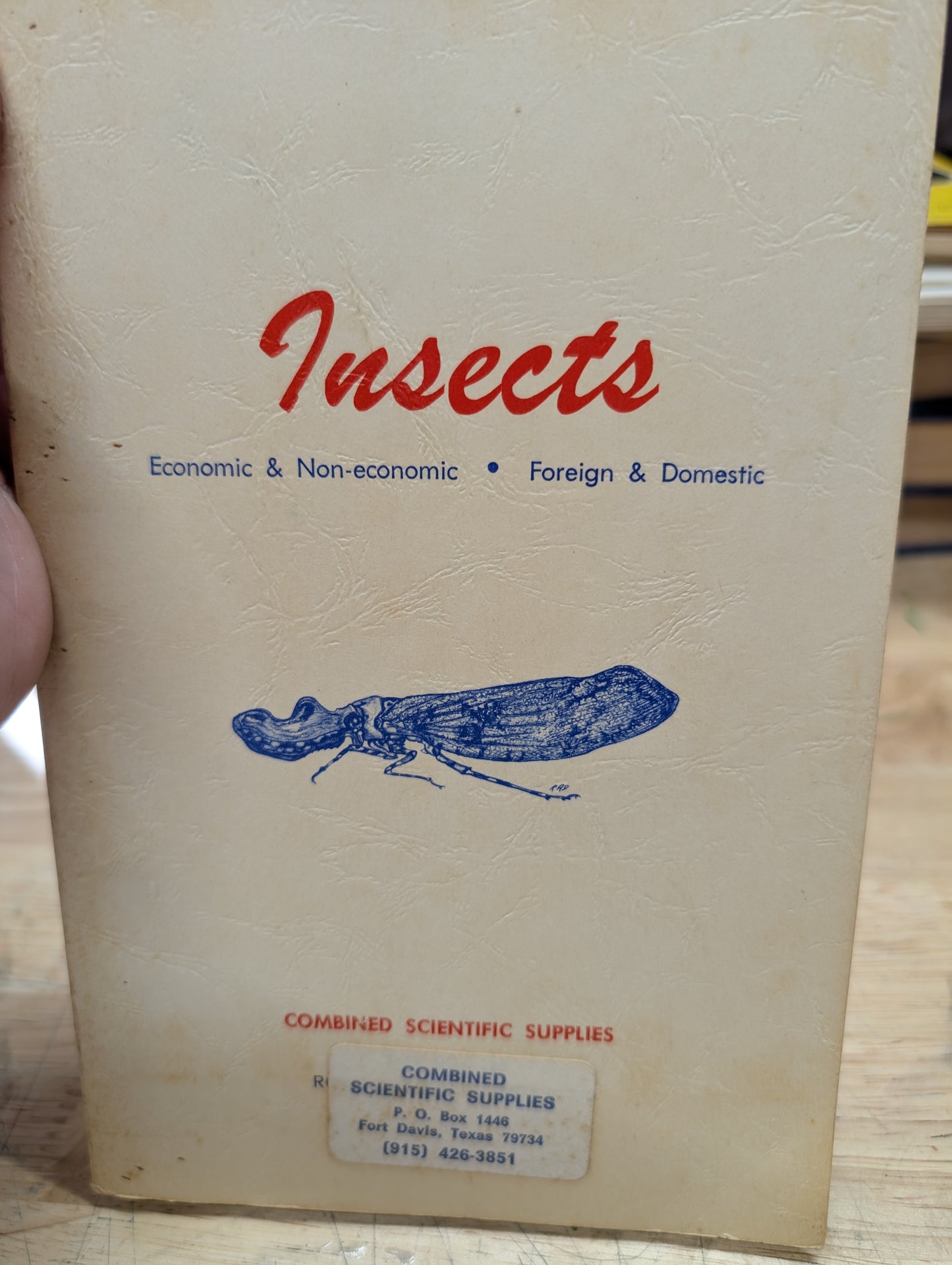 Insects and related fauna from combined scientific supplies vintage etymology guidebook