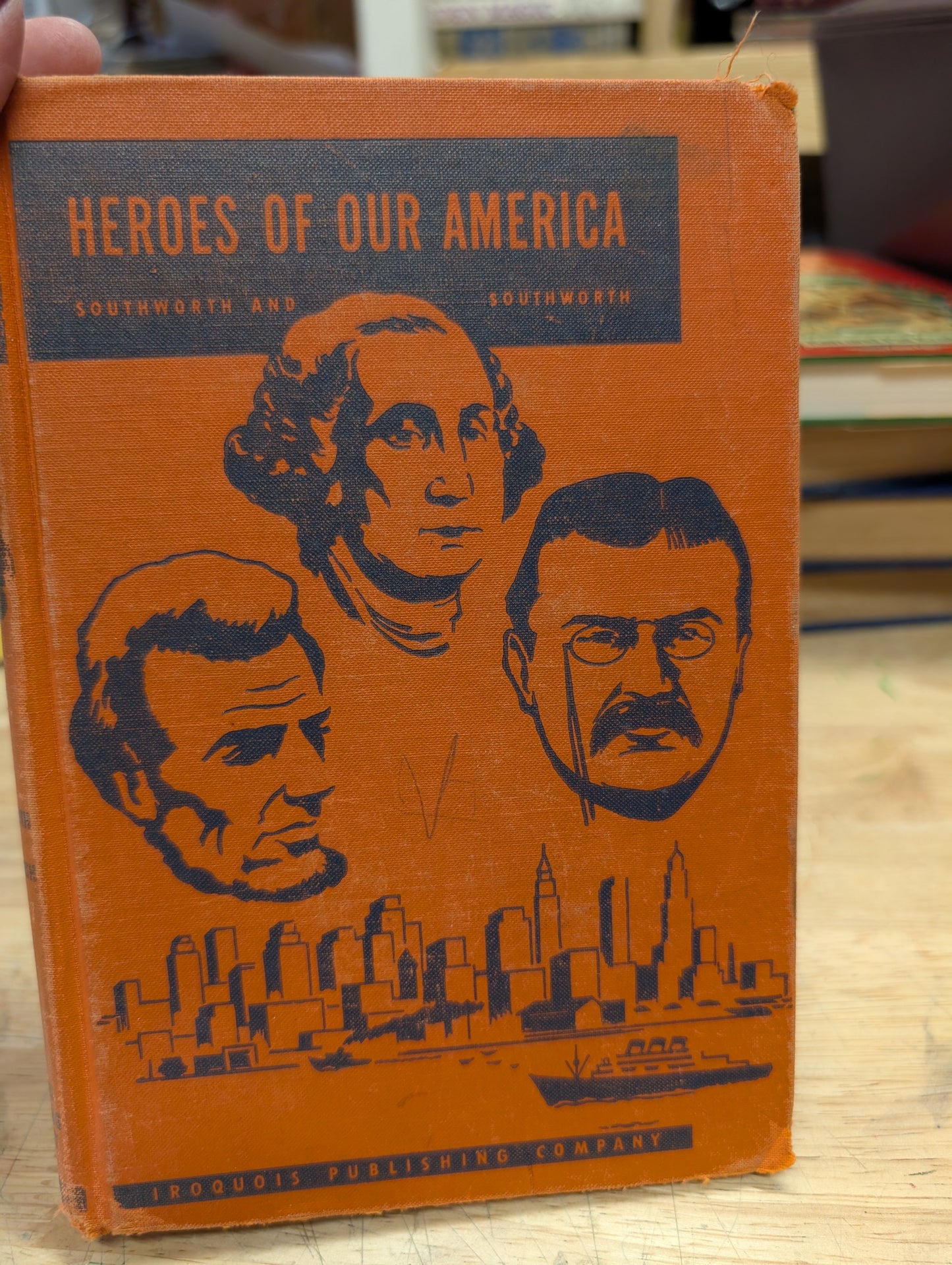 Heroes of our America 1952 vintage American history textbook reader junk Journal collage, art Journal mixed media