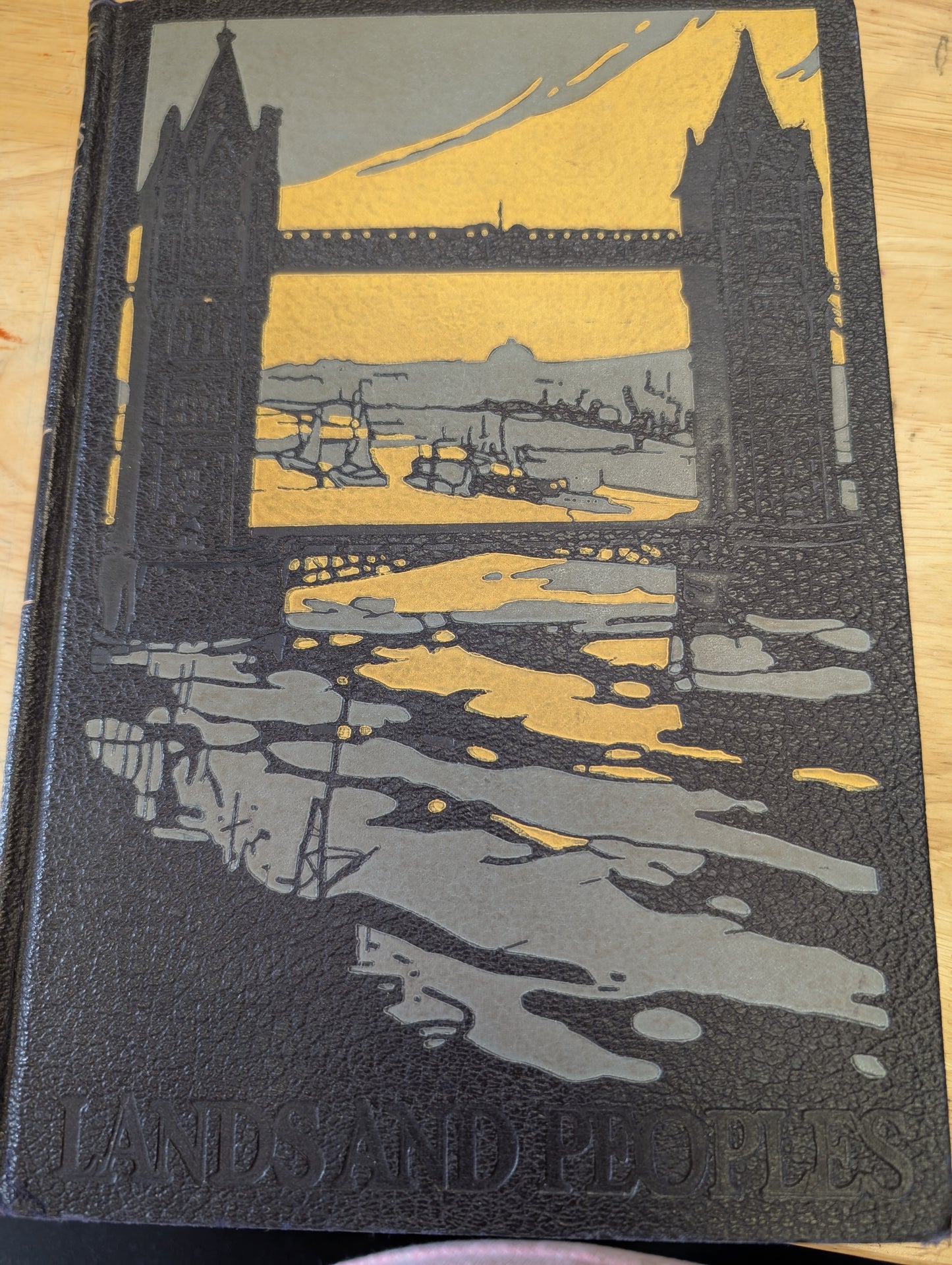 Lands and people's books 1951 vintage book great for junk Journal junk Journal cover altered book collage ephemera