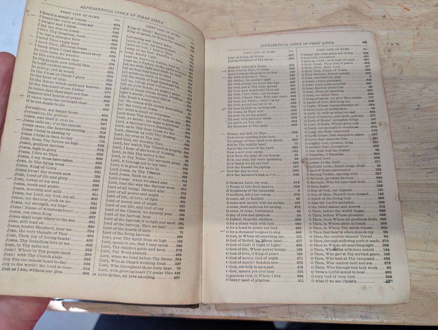 Antique hymnal called the church hymnal