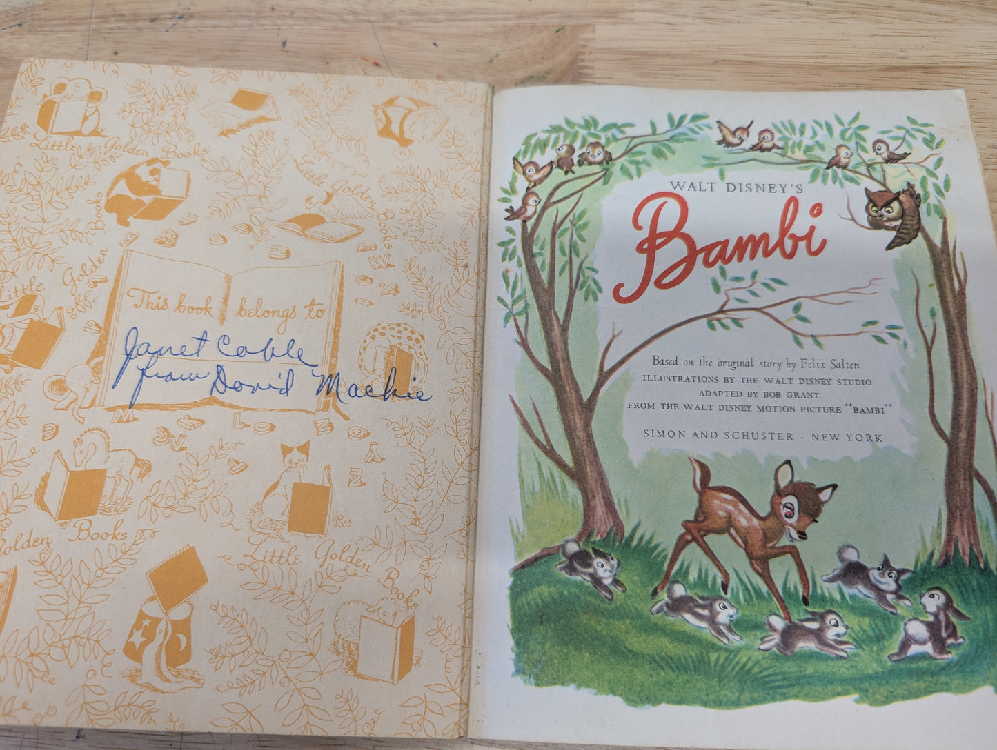 Walt Disney's Bambi little golden book 1948 vintage little golden book