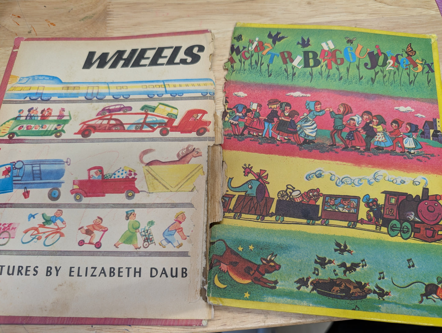 (COVER ONLY)Wheels and Noises Book Cover for Junk Journal, Gluebook, Mixed Media