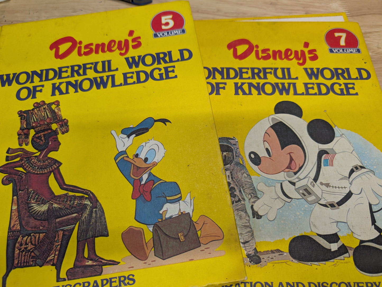 (COVER ONLY) Pair of Disney Wonderful World of Knowledge Book Covers for Junk Journal, Gluebook, Mixed Media