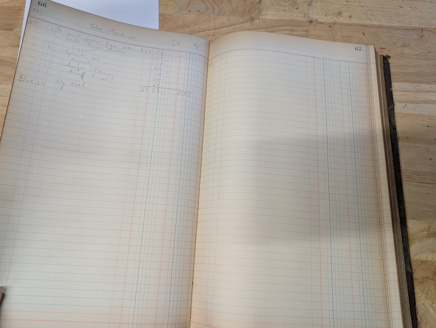 Vintage/Antique Ledger Book 1920s