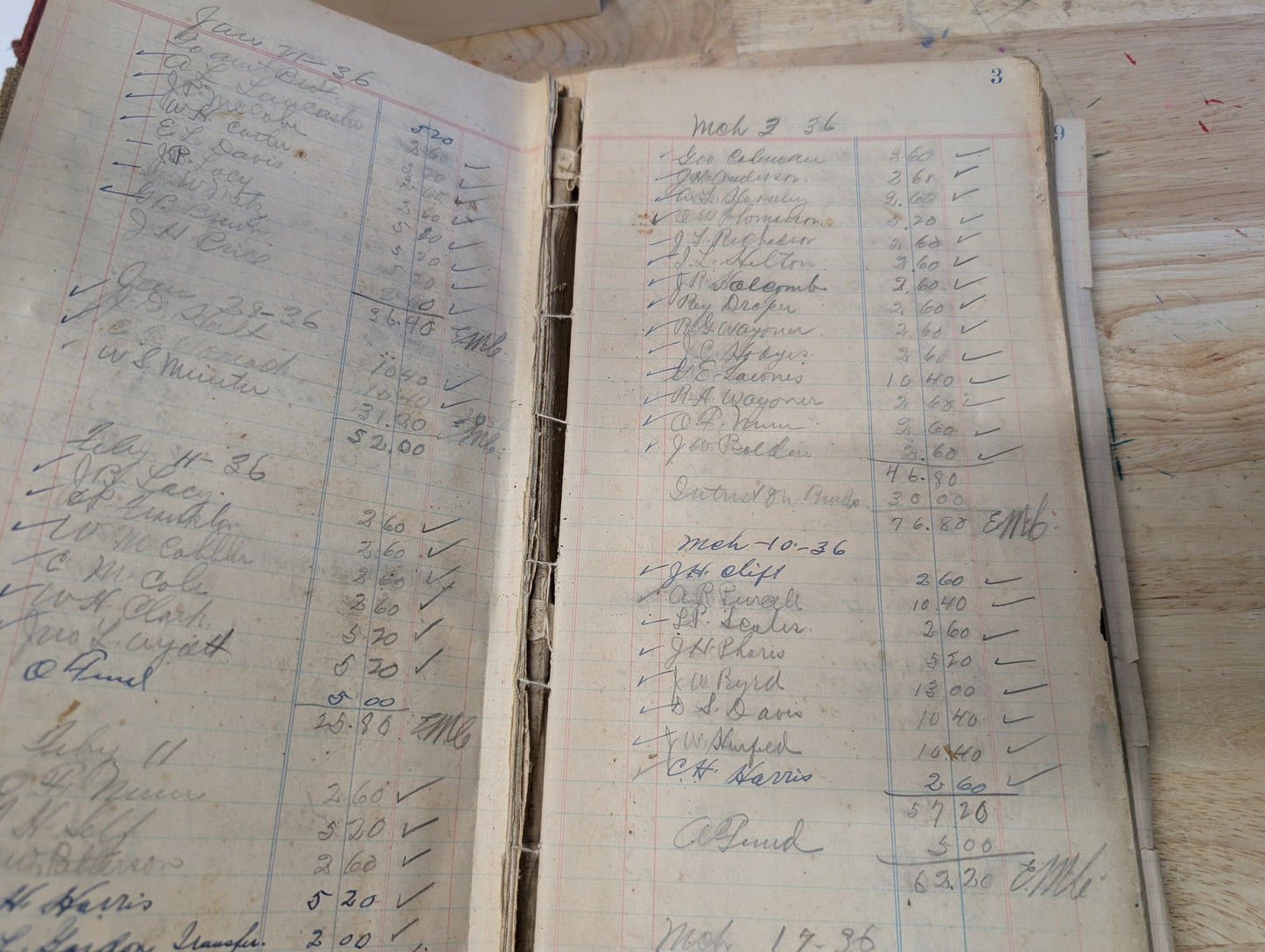 Vintage/Antique Ledger Book 1930s-1970s