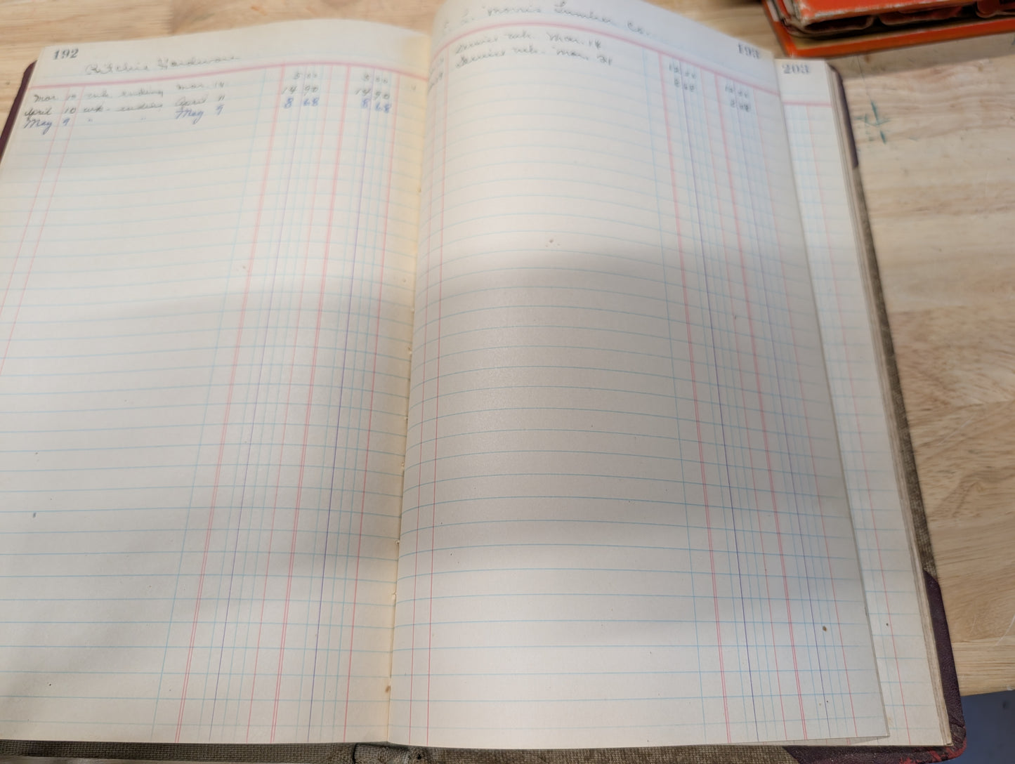 Vintage/Antique Ledger Book 1930s Art/Theater Ledger