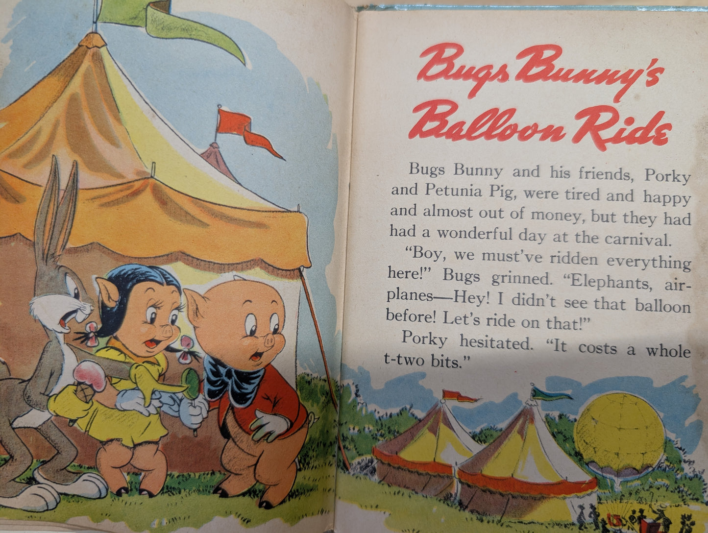Bugs Bunny's adventures 1948 vintage children's book