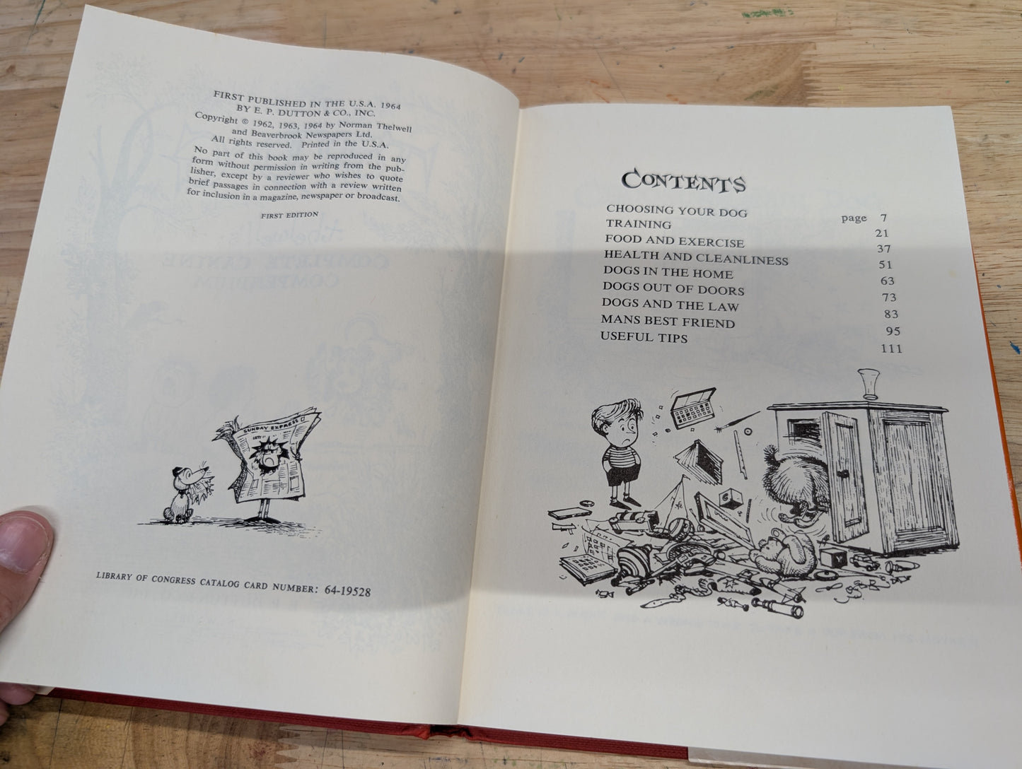 Top dog Thelwell's complete canine compendium first edition in the United States. 1964 vintage kids book