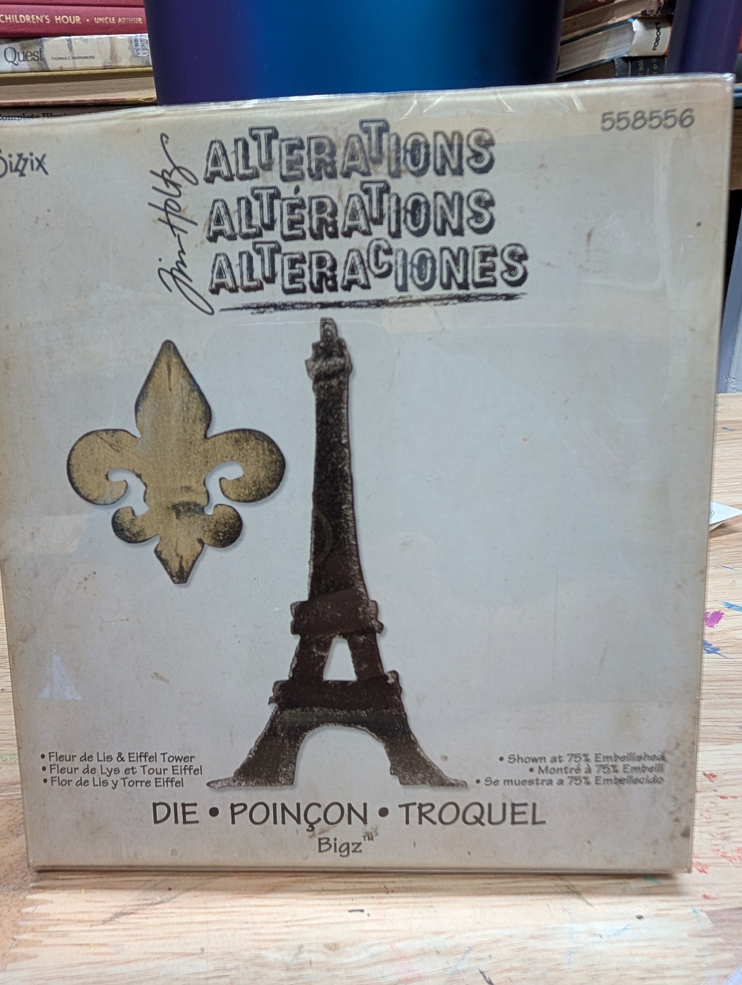 Tim Holtz Alterations Bigz Die Fleur-De-Lis and Eiffel Tower
