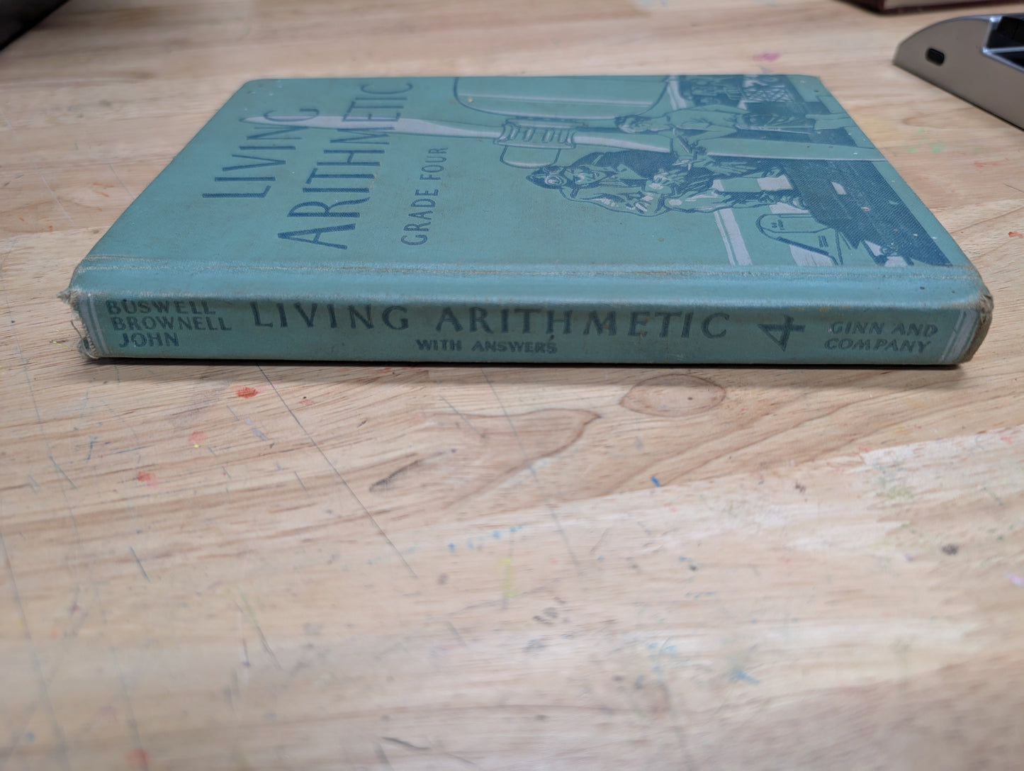 Living arithmetic grade 4 1943 vintage textbook vintage reader grungy pages retro images great for junk journals, collage mixed media
