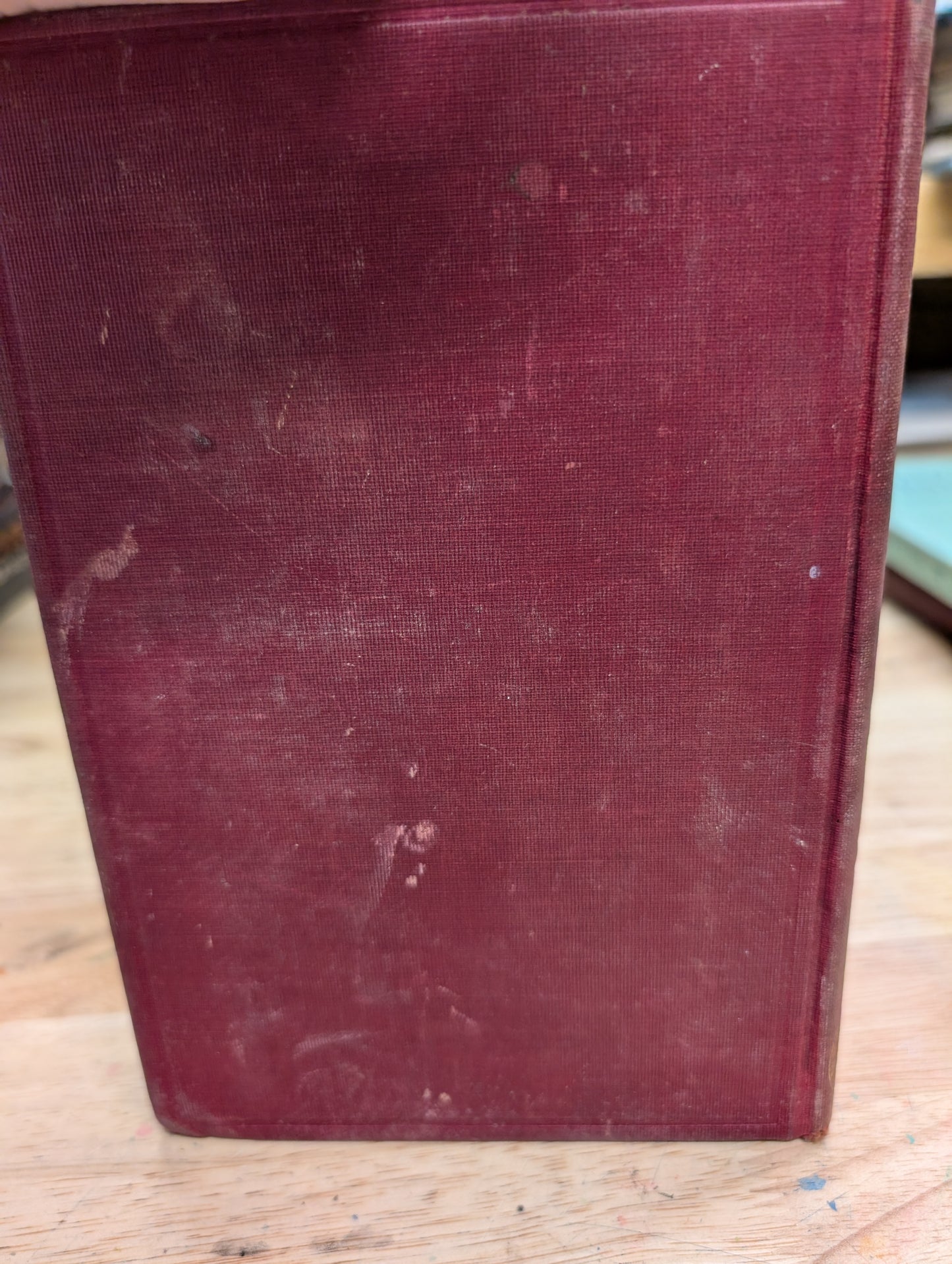 Reading in public schools antique textbook 1911 red book cover great for junk journals, collage art journals, mixed media paper crafts