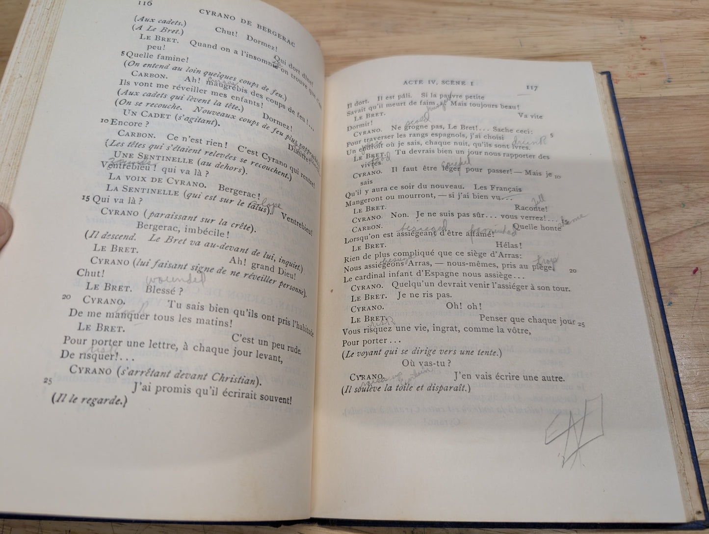 Rostand's Cyrano de Bergerac 1927 antique French play