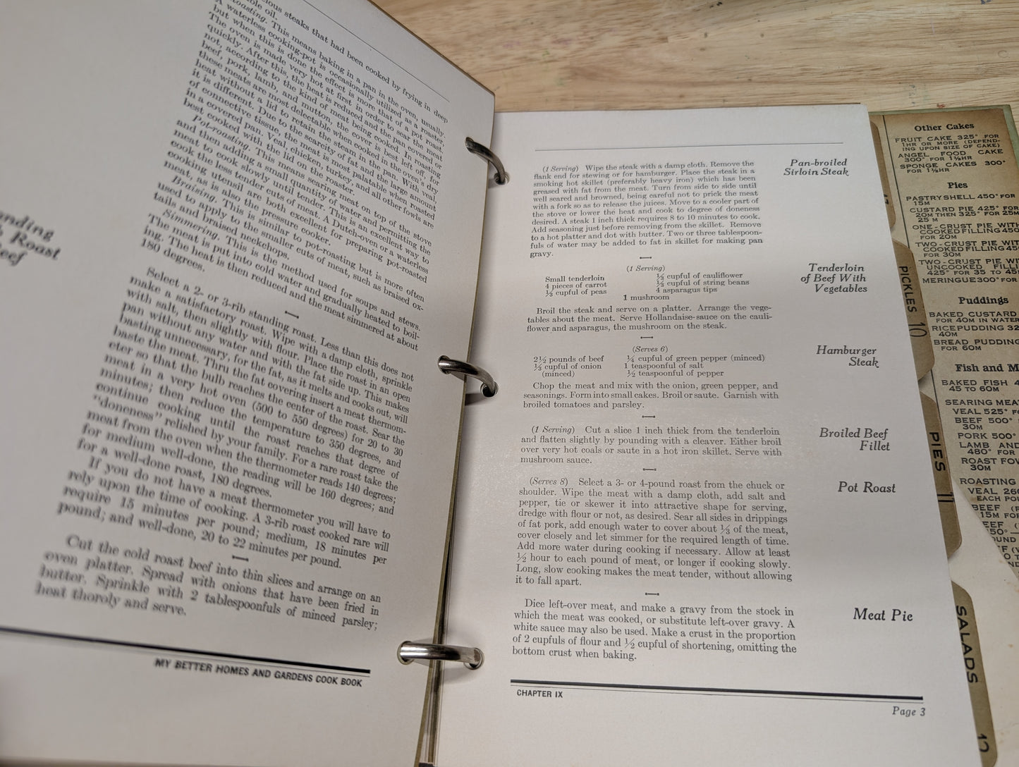 My better homes and gardens cookbook 3rd edition 1931 vintage cookbook binder