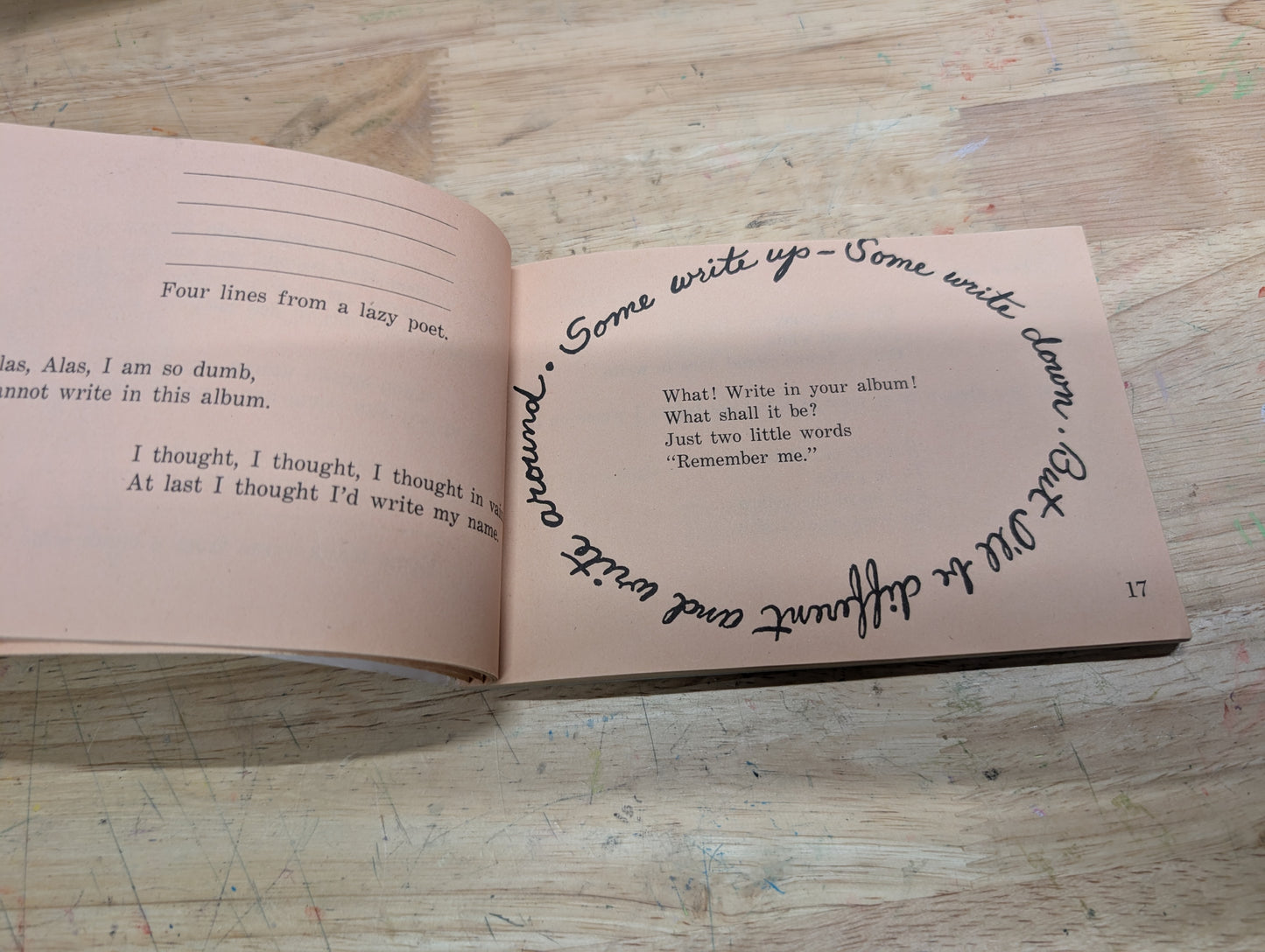 Yours till Niagara falls a collection of autograph verses 6th printing April 1963