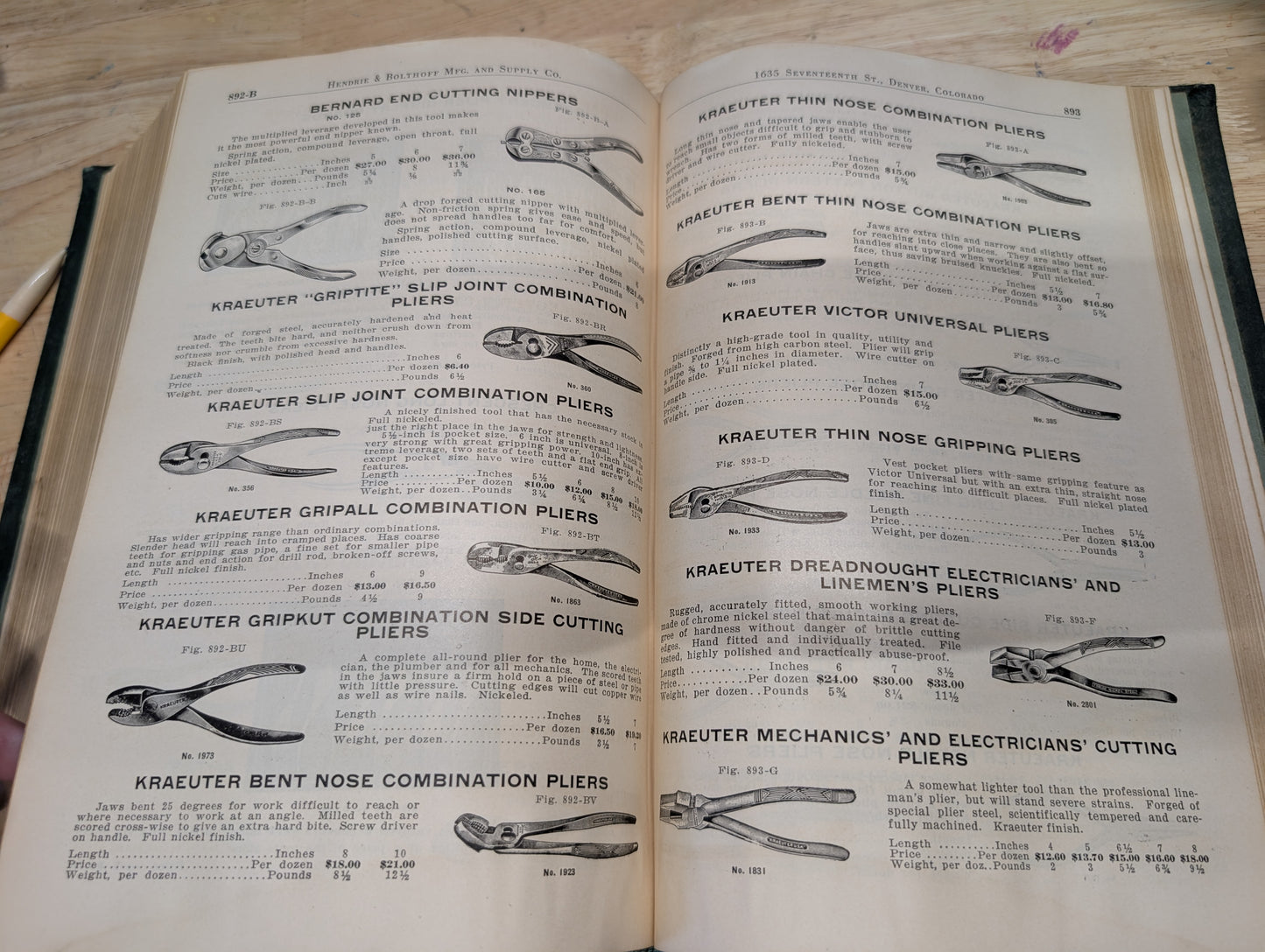 Antique general catalog hendrie & bolthoff manufacturing and supply 1924
