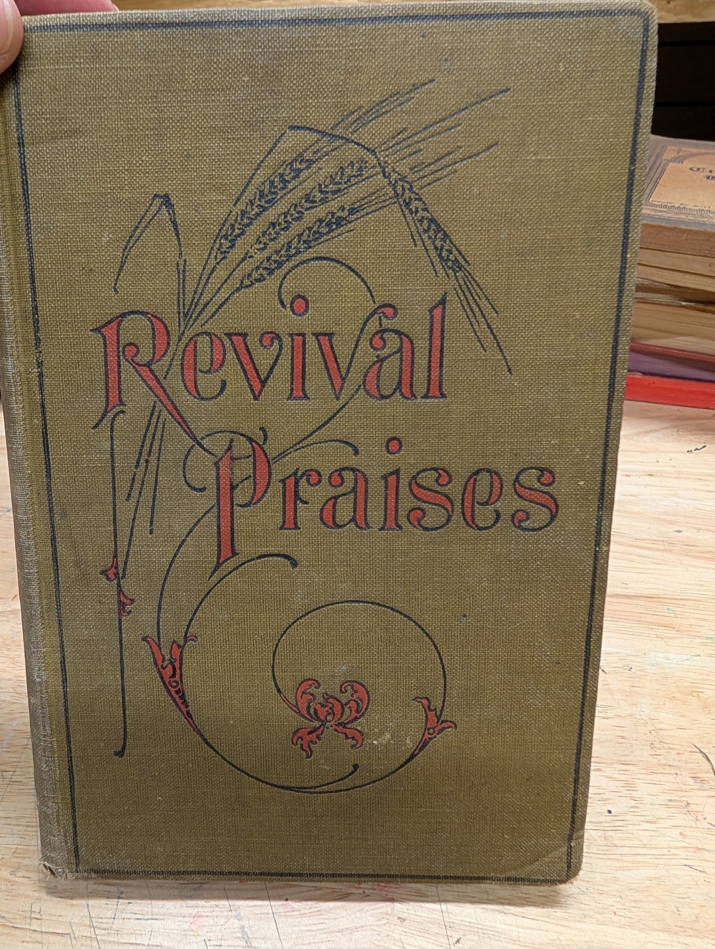 Revival praises antique hymnal 1907 Methodist publishing House round and shaped notes