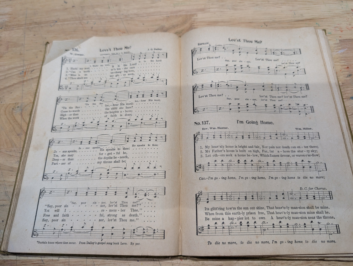Revival praises antique hymnal 1907 Methodist publishing House round and shaped notes
