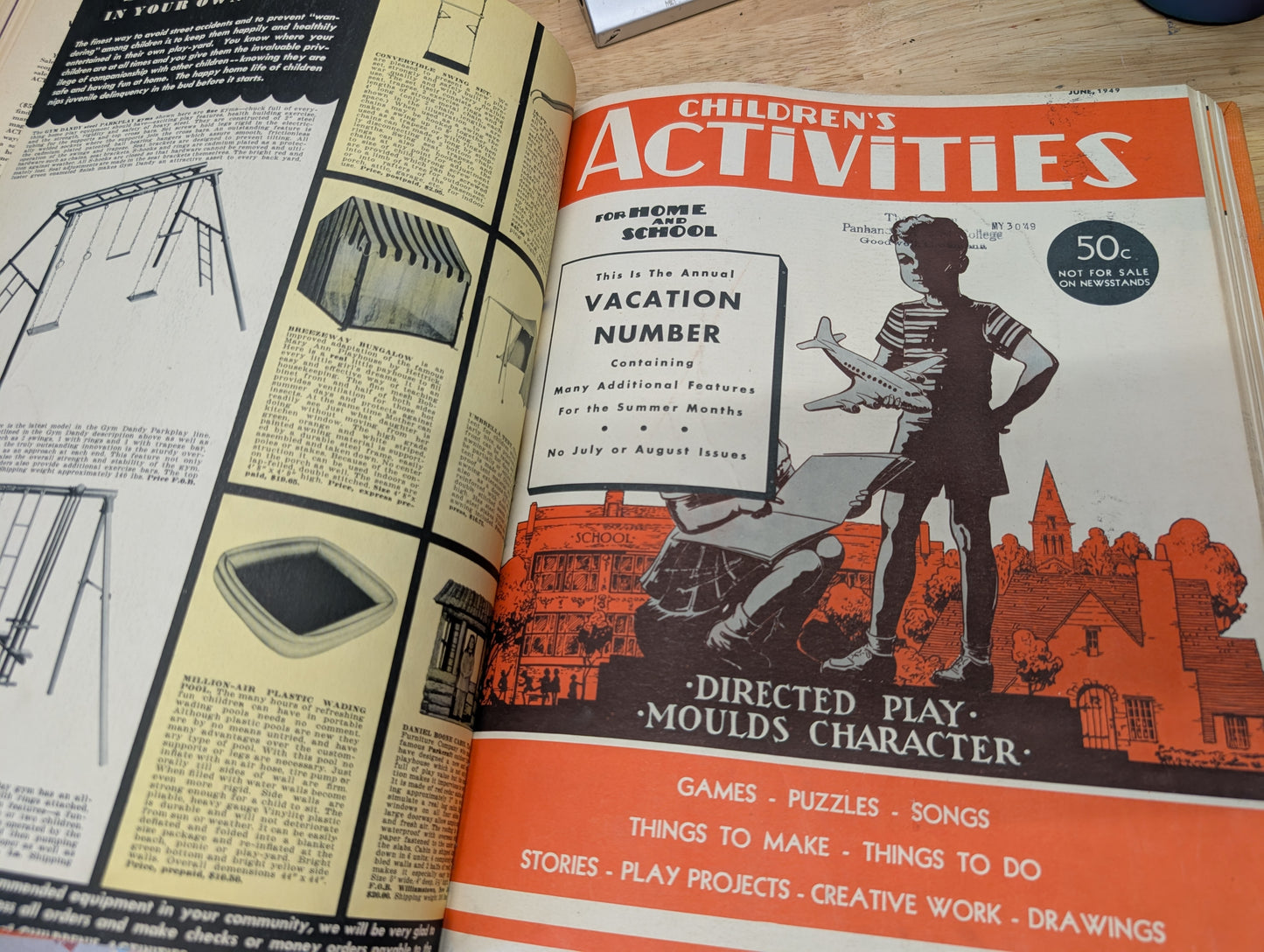 Children's activities anthology bound volume 1949 *RARE* vintage children's magazine