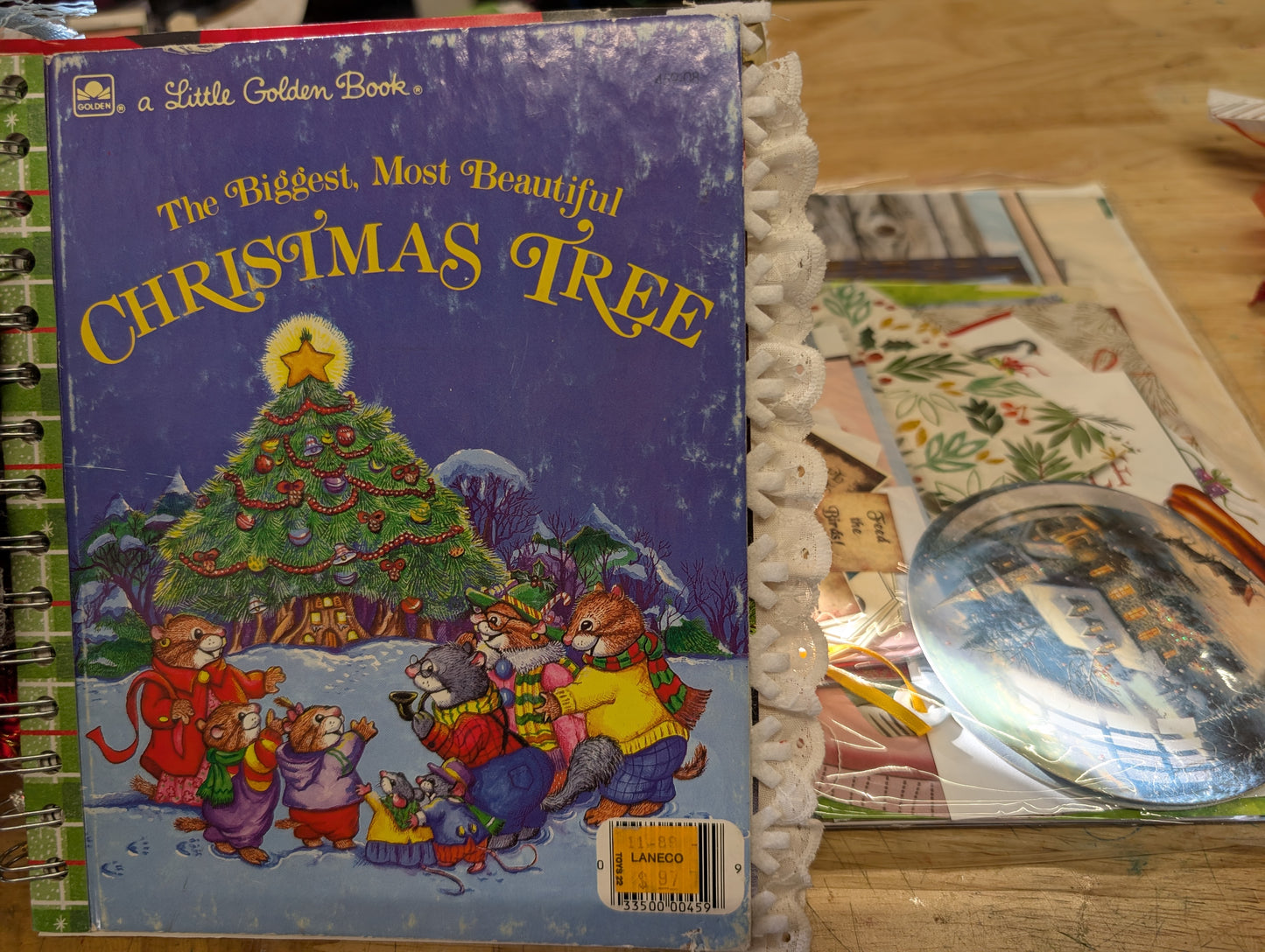 The Biggest Most Beautiful Christmas Tree Little Golden Book Junk Journal