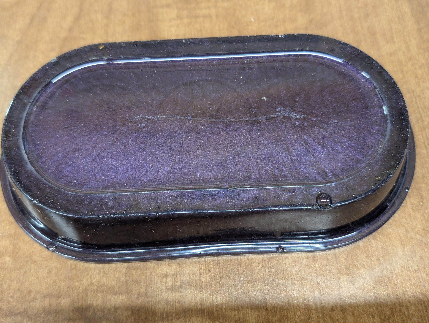Triple Moon Witchy Dark Purple Resin Trinket Tray