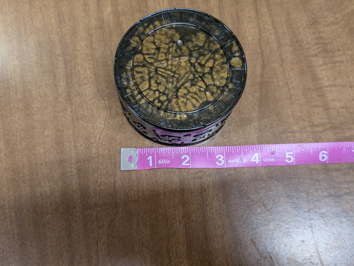 Black and Gold Celestial Zodiac Trinket Box