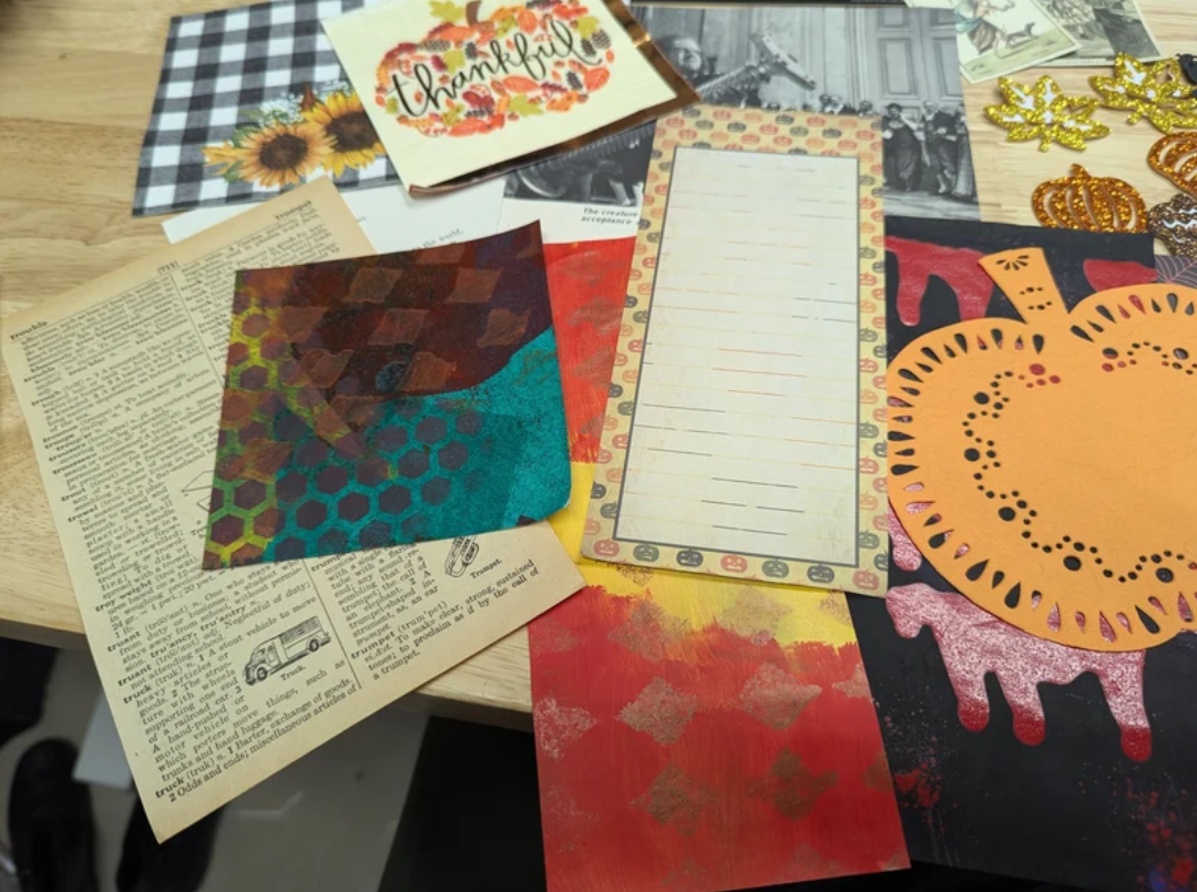 Fall Collage Kits 2 Different Sizes 50+ or 80+ pieces Autumn Collage Paper Crafts Gluebook Art Journal Junk Journal Card Making Scrapbooking