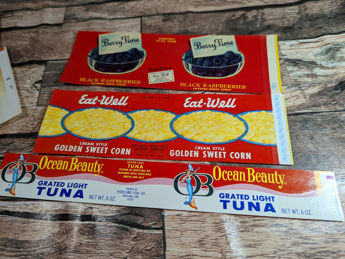 Vintage Can Label Sets- *new old stock*
