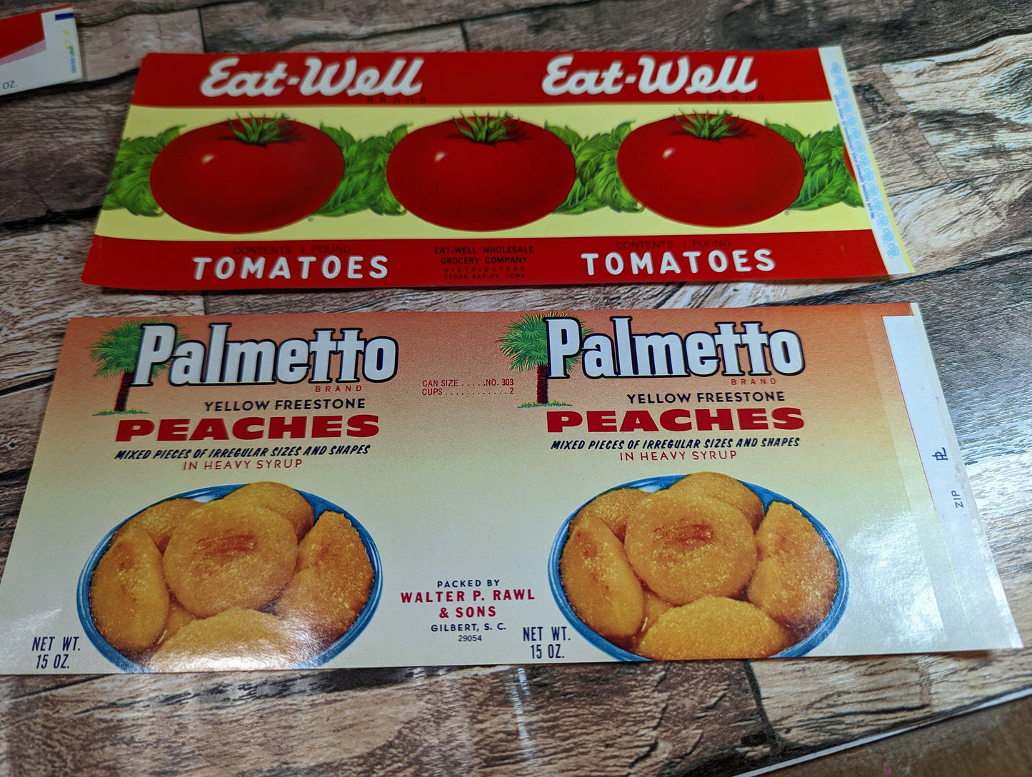 Vintage Can Label Sets- *new old stock*