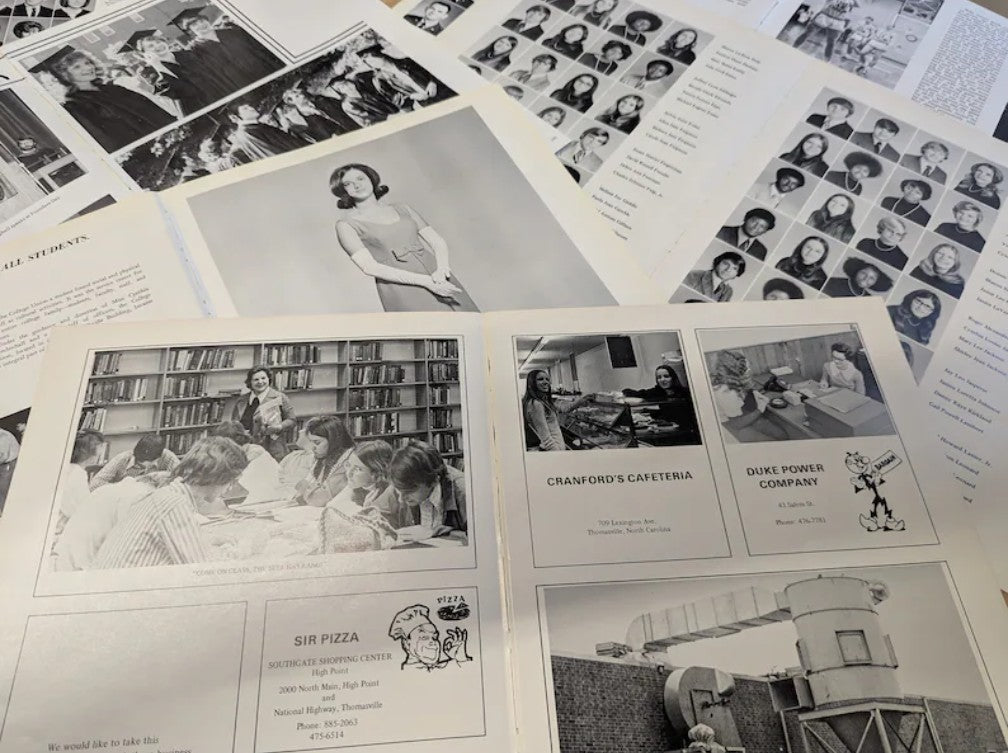 10 vintage yearbook folios 1930s-1980s great for collage and junk journals