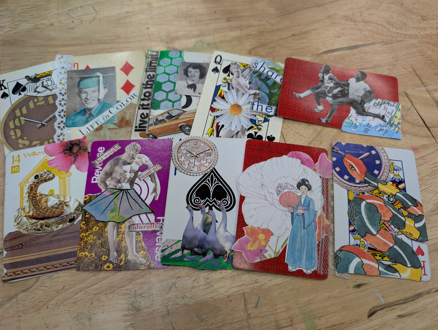 Altered Playing Card Collage Pack Over 120 pieces