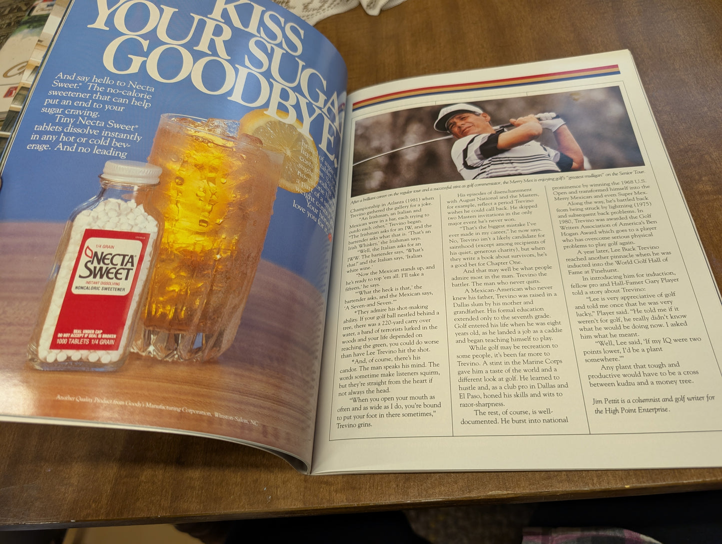 Vantage championship October 3-7 90 Tanglewood program vintage golf program