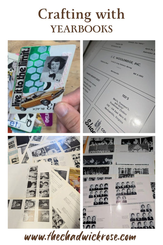 Crafting with Old Yearbooks - Collage and Junk Journal Ideas