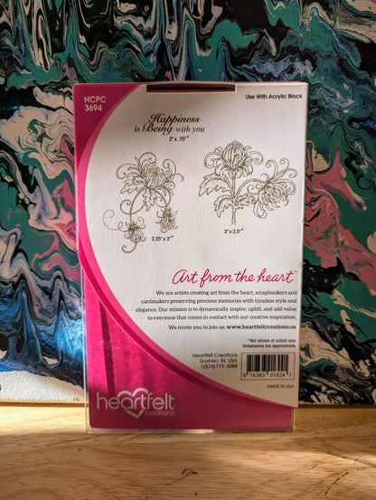 RARE DISCONTINUED Heartfelt single enchanted mum cling stamp set for card making, scrapbooking, mixed media, paper crafts