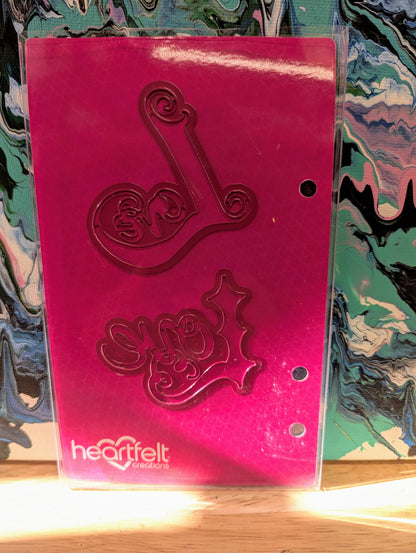 RARE DISCONTINUED Classic love cling stamp & die set for card making, scrapbooking, mixed media, paper crafts