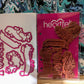 RARE DISCONTINUED Heartfelt Banners of Love cling stamp & die set for card making, scrapbooking, mixed media, paper crafts