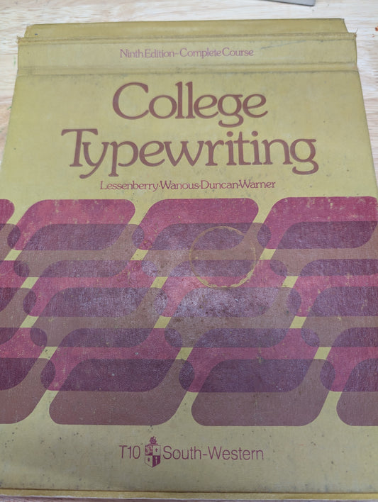 College typewriting 9th edition 1975 great for altered books, junk journals collage glue books masterboards art journaling ephemera