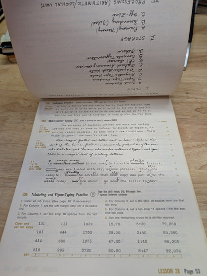 College typewriting 9th edition 1975 great for altered books, junk journals collage glue books masterboards art journaling ephemera