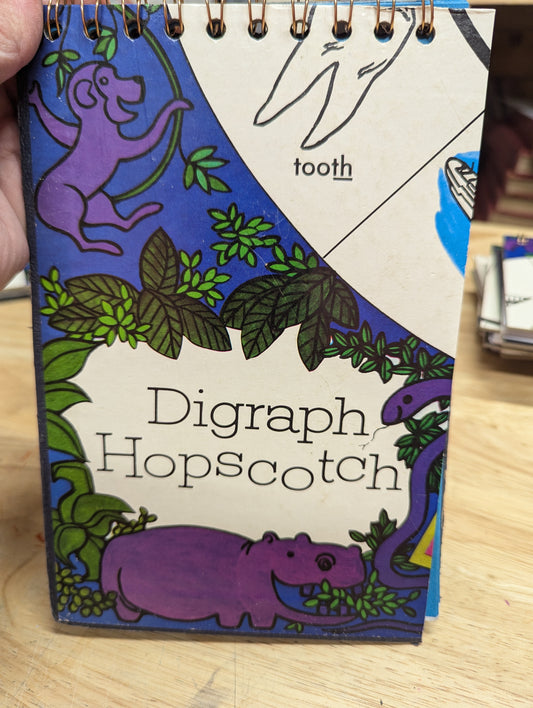 Repurposed Board Game Digraph Hopscotch Title Cover Junk Journal Notepad