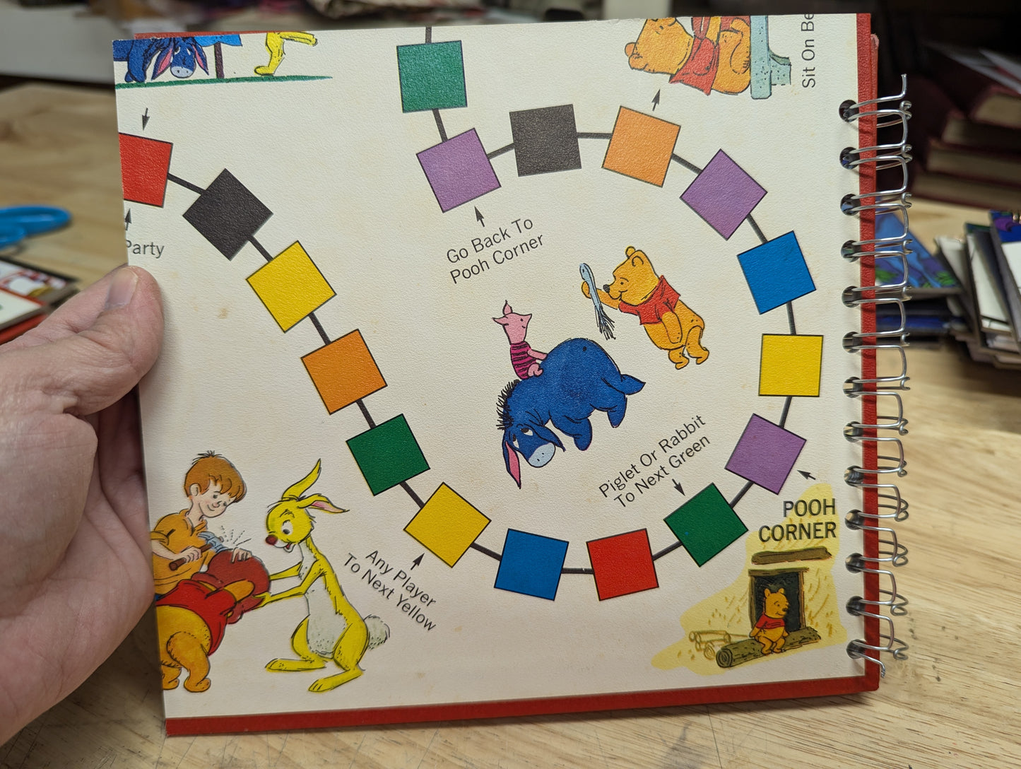 Winnie the Pooh Journal Repurposed Board Game Notepad Junk Journal