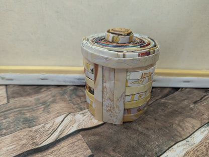 100% Recycled Magazine Trinket Box (Yellow) - Perfect Gift!