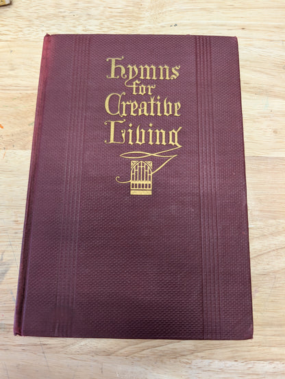 Hymns for creative living 1935 vintage hymnal prayer Journal collage Bible Journal art Journal hymnal pages