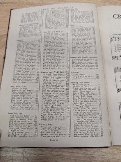 Hymns for creative living 1935 vintage hymnal prayer Journal collage Bible Journal art Journal hymnal pages