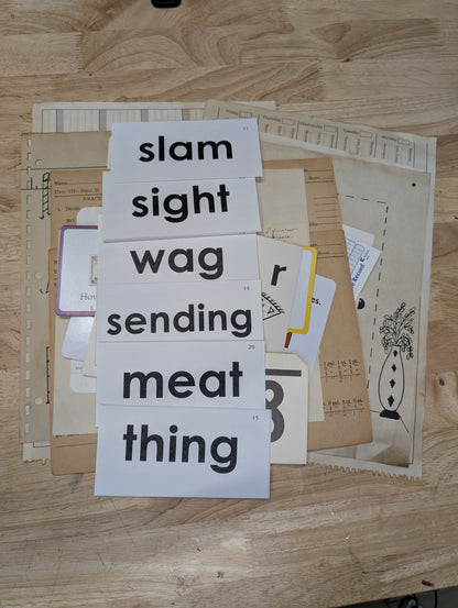 65+ pieces School Days Collage Kit -  A mix of old and new ephemera pieces for collage, junk journal, art journal, mixed media