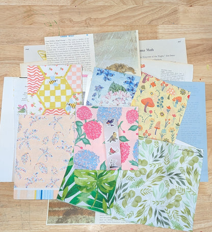 Nature and Botanical Collage Pack 50+ Pieces for Gluebook Art Journal Junk Journal Vintage Paper Crafts