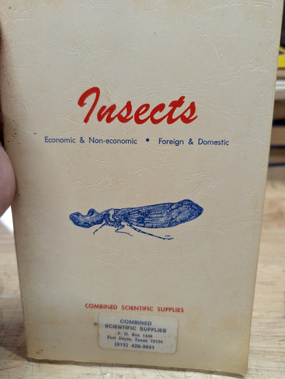 Insects and related fauna from combined scientific supplies vintage etymology guidebook