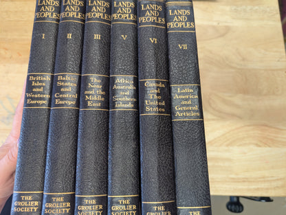 Lands and people's books 1951 vintage book great for junk Journal junk Journal cover altered book collage ephemera